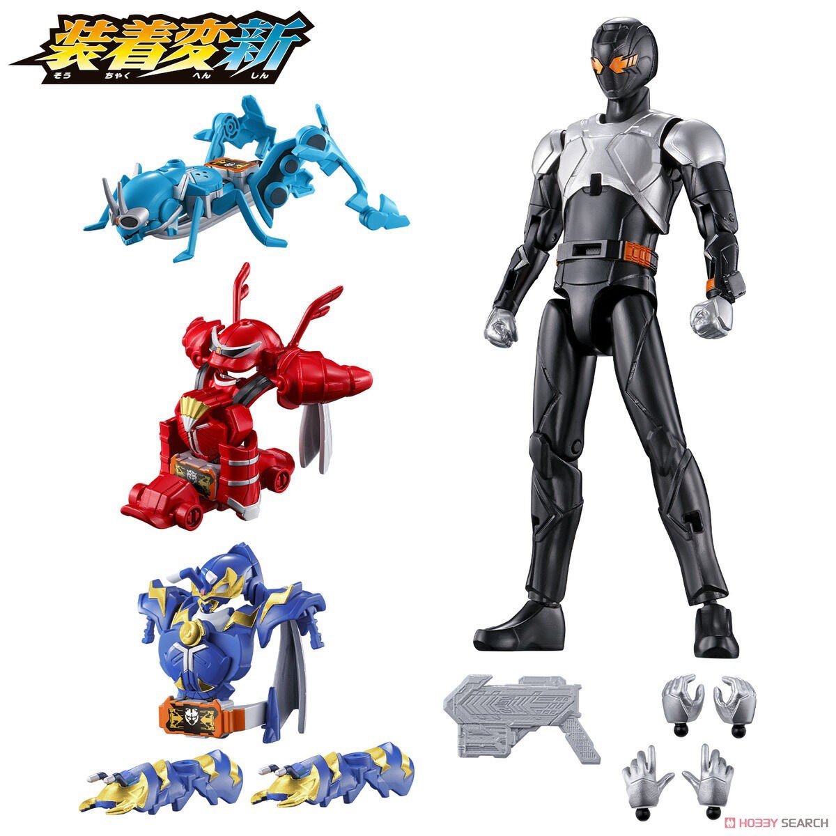 Masked Rider Gotchard - Souchaku Henshin - Kamen Rider Gotchard 1 Steam Hopper & Appare Skebo & Ant Wrestler by Bandai