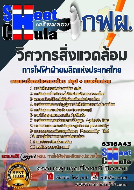 แนวข้อสอบวิศวกรสิ่งแวดล้อม การไฟฟ้าฝ่ายผลิตแห่งประเทศไทย (กฟผ)