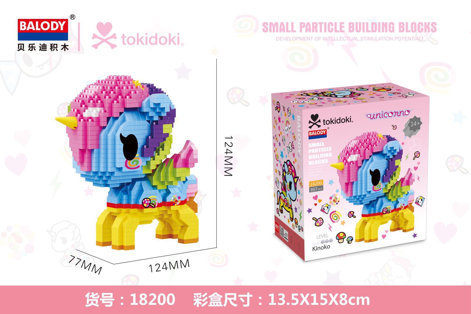 Balody 18190-18191, 18198-18200 Tokidoki Unicorn