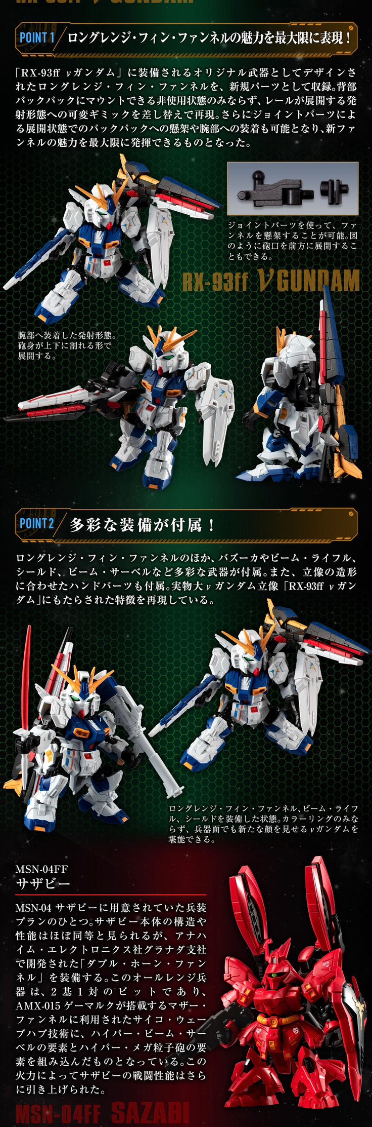 PRE-ORDER : MOBILITY JOINT GUNDAM RX-93ff Nu Gundam & MSN-04FF Sazabi Set