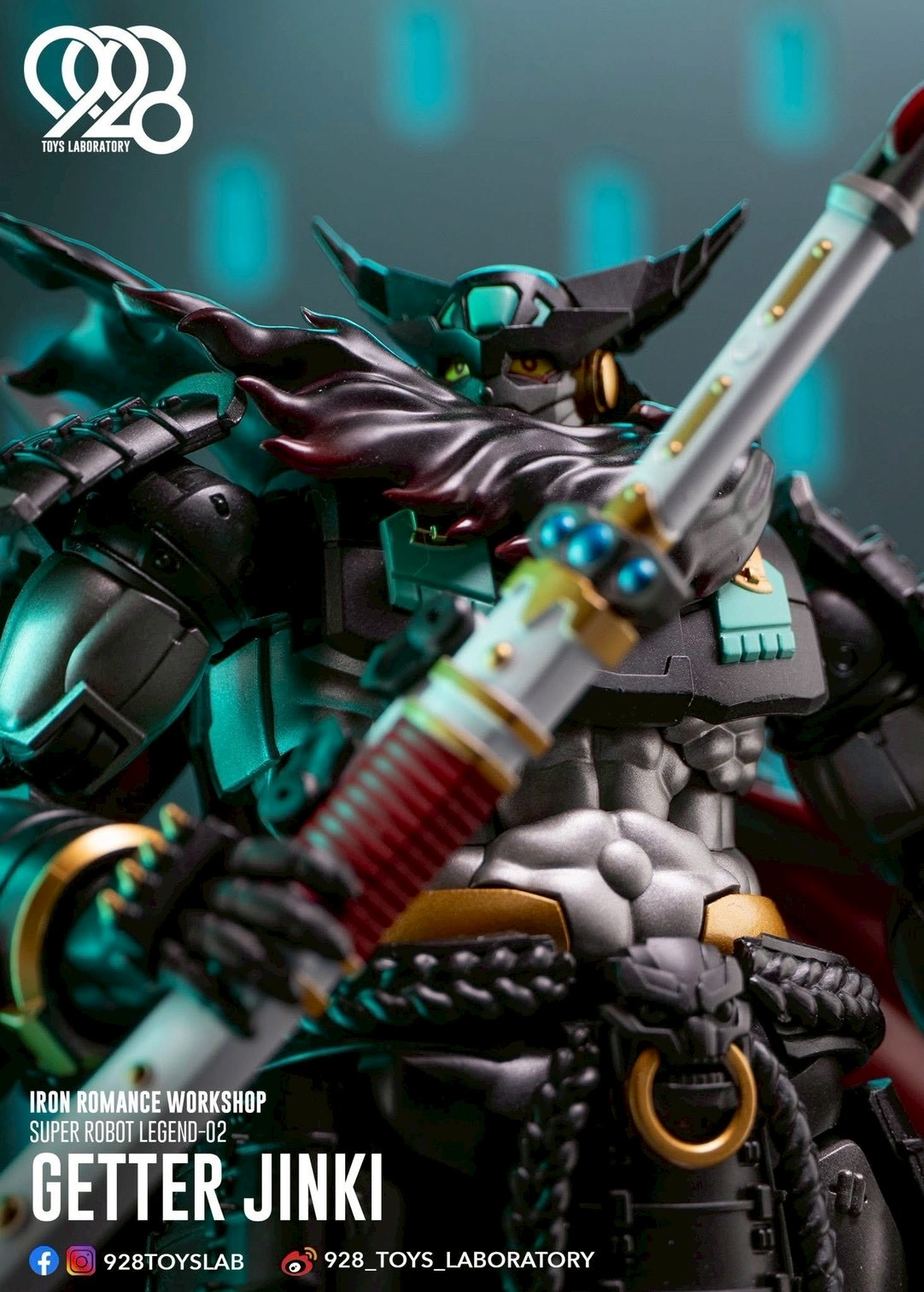 Super Robot Legend - Black Getter JINKI Deformable Movable Figure by Dragon Horse x Iron Romance Workshop