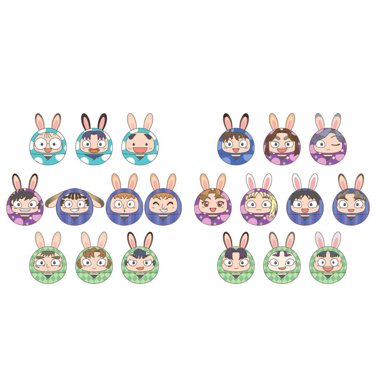 PRE-ORDER : Nintama Rantaro in Namjatown Egg Search Stage Bunny Ear Otedama [1-2] Complete Set