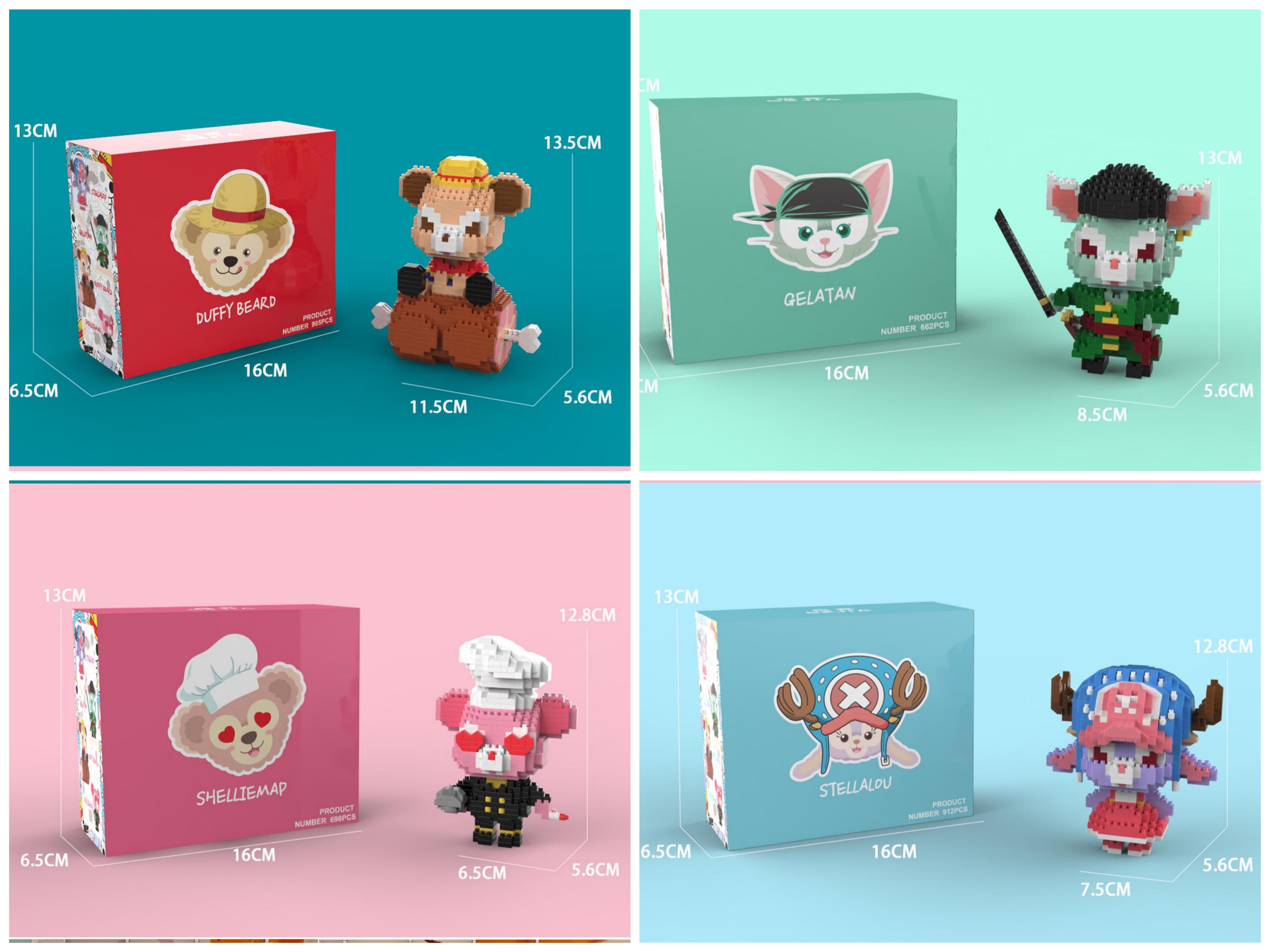 Gejia 6025 Disney x One Piece - Stella Lou / Duffy / Shellie May / Gelatoni