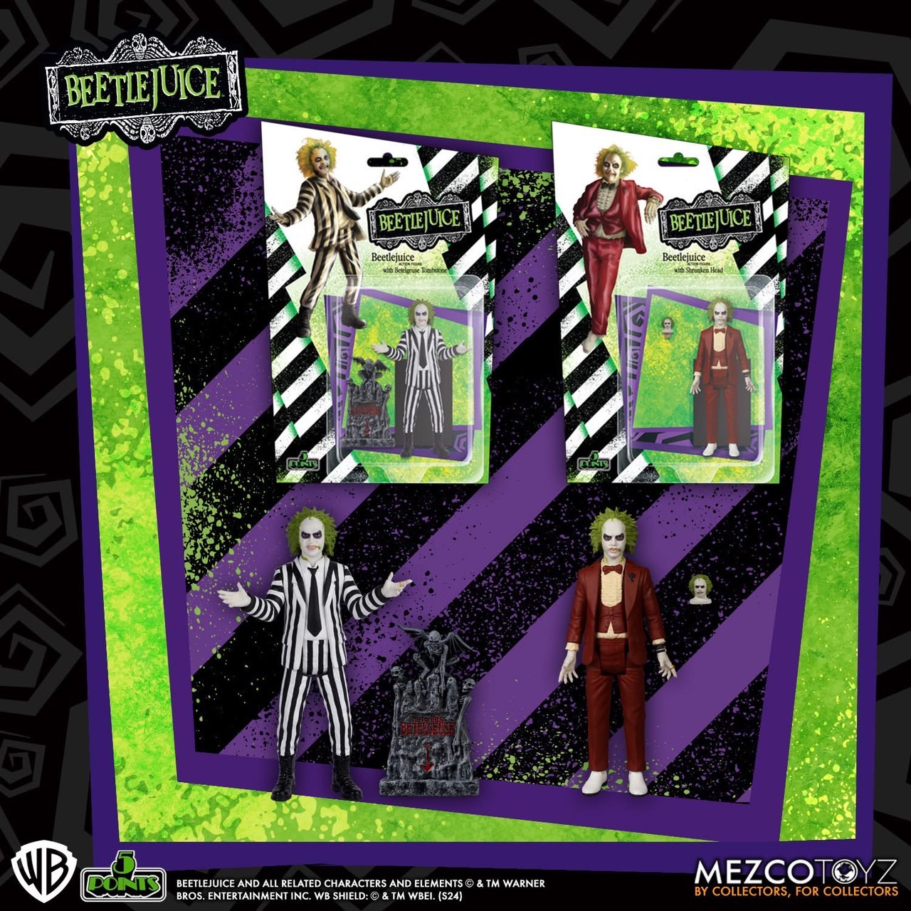 Pre-order : 5 Points Beetlejuice Set by Mezco Toyz
