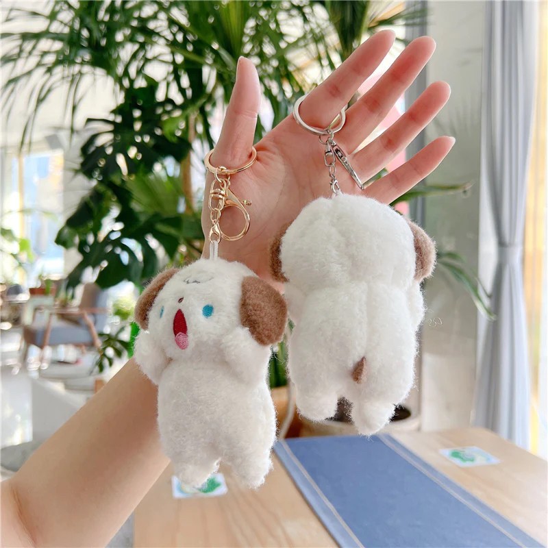 พวงกุญแจ Screaming & Shouting Puppy Dog 🐶 Kitten Cat 🐱 Teddy Bear 🐻 Bunny Rabbit 🐰 Fluffy Plush Keychain