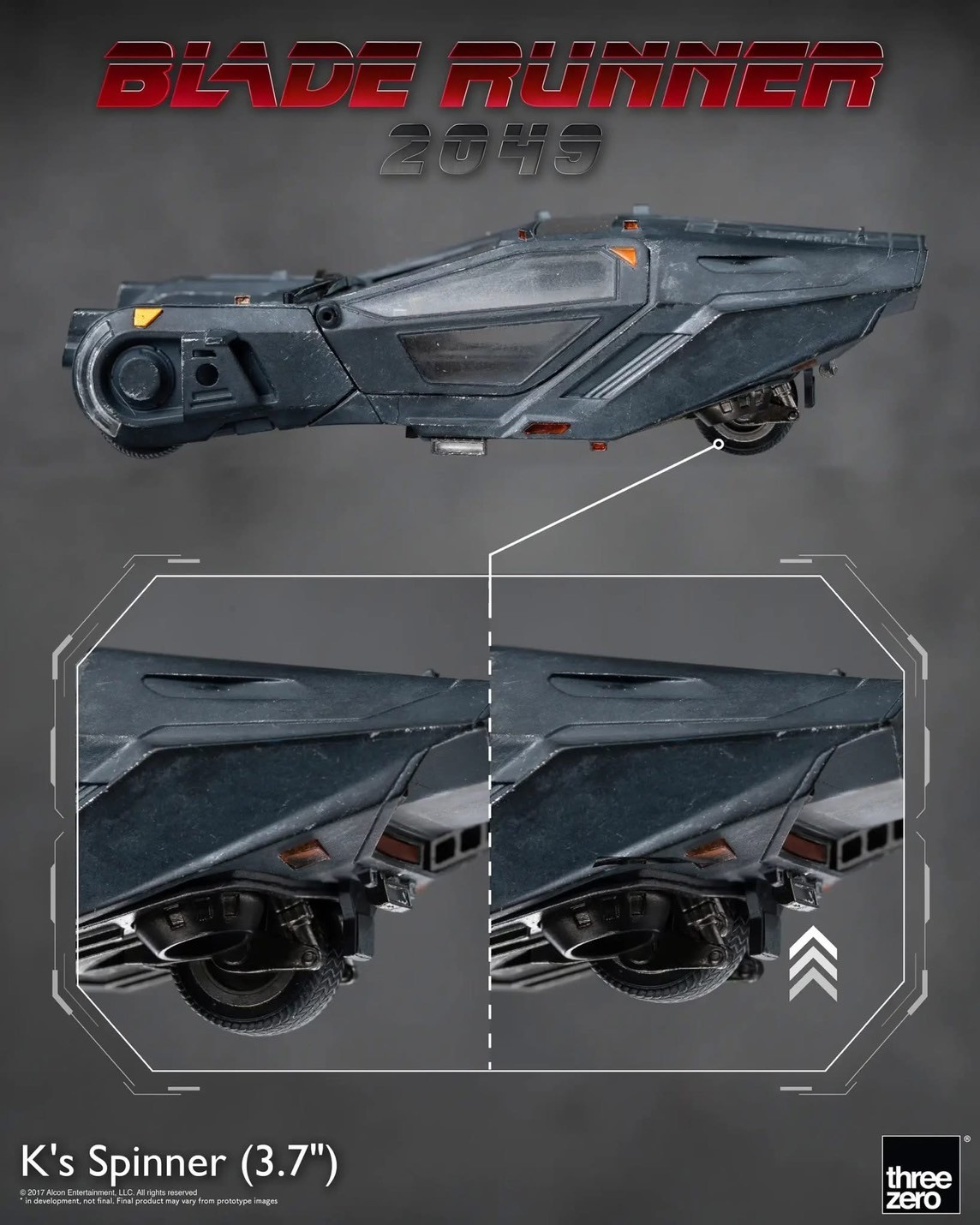 Pre-order : Blade Runner 2049 K’s Spinner (3.7″) by Threezero
