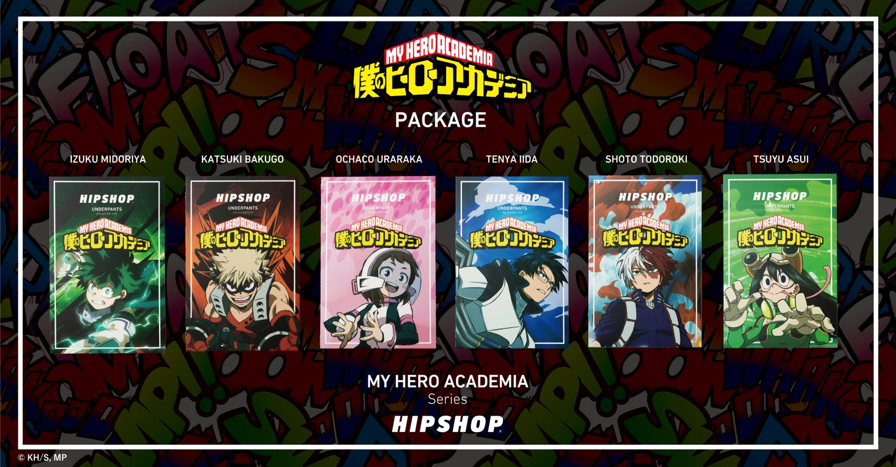 PRE-ORDER : My Hero Academia HIPSHOP Underpants "MY HERO ACADEMIA Series"