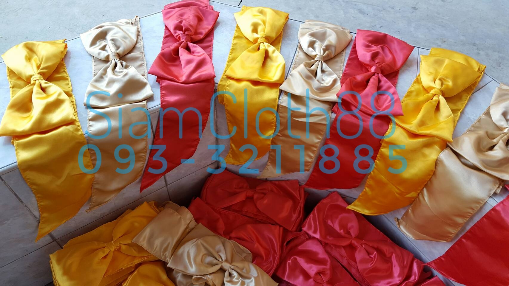 โบว์สำเร็จรูป เนื้อผ้าต่วน