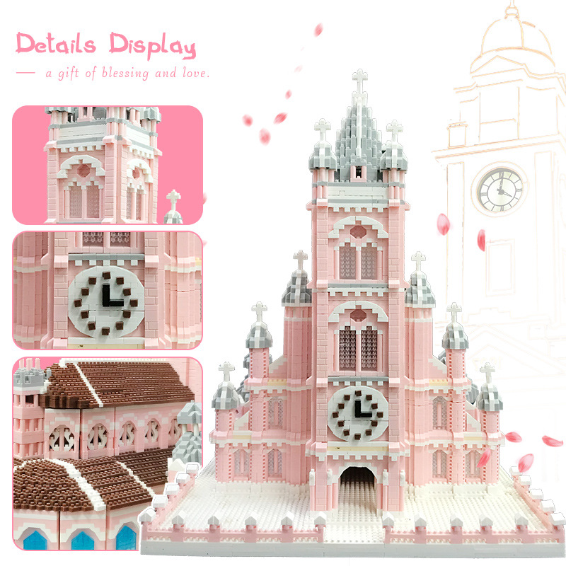 Zhe gao LZ 8052 Ho Chi Minh Pink Church 7017pcs