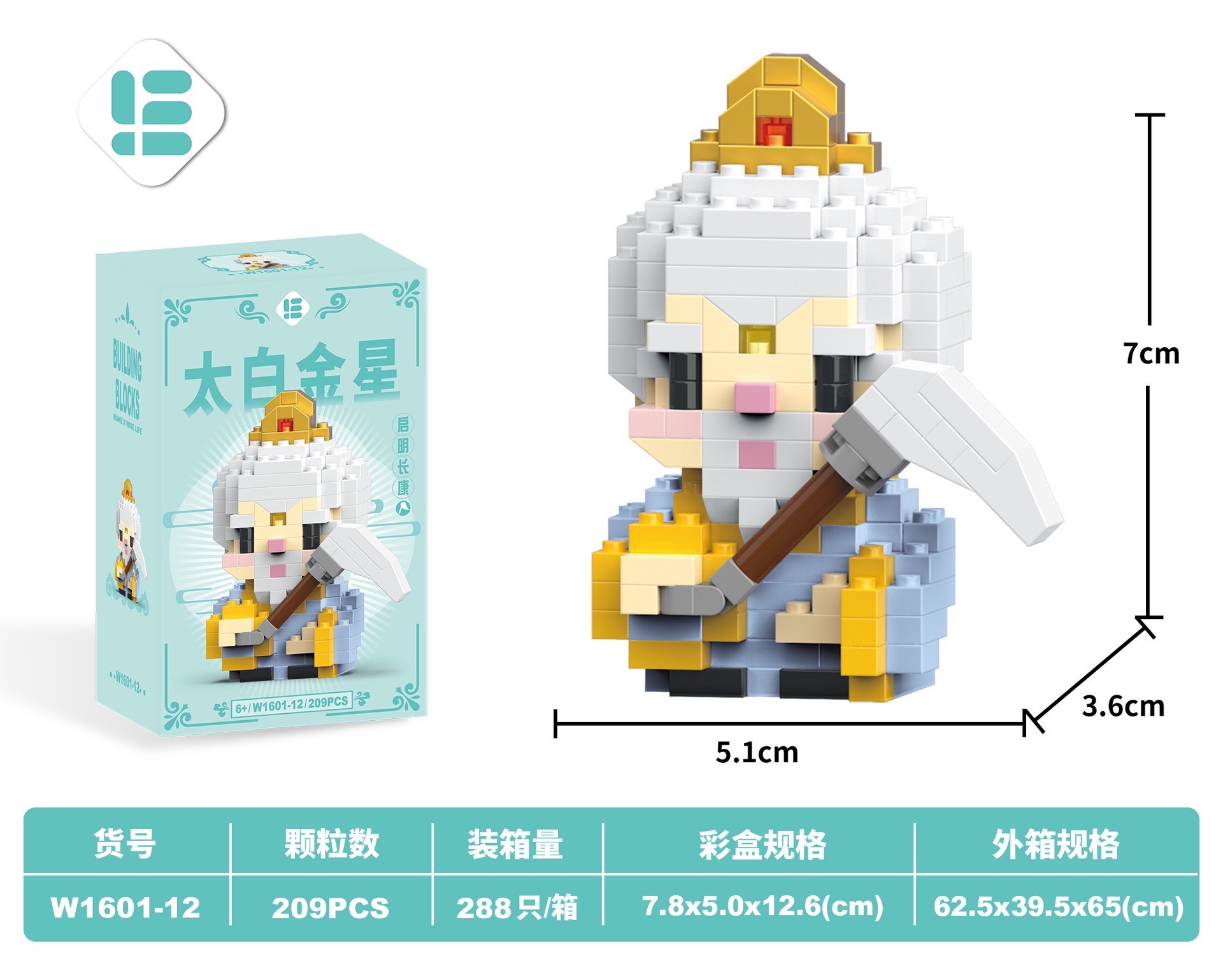 ตัวต่อนาโน Size M - W 1601 All of God