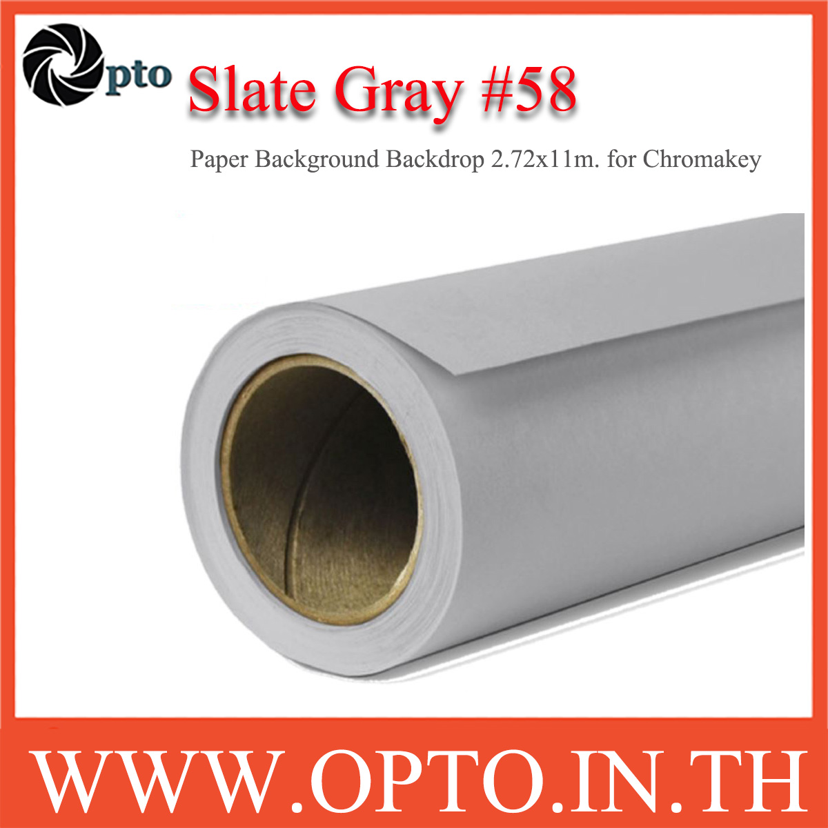 Slate Gray Paper Background Backdrop 2.72x11m. for Chromakey ฉากกระดาษสีเทา-ขาว Seamless Paper no.58