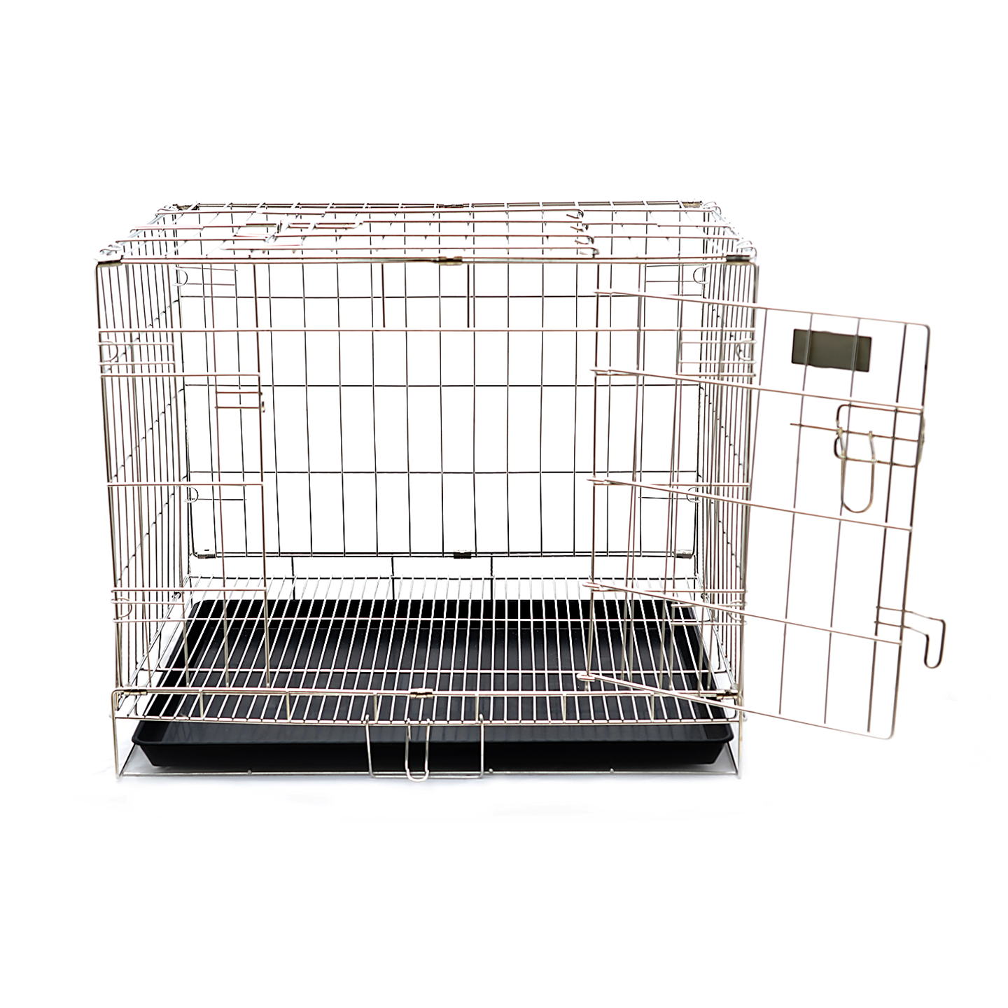 กรงสุนัขสแตนเลส Size M