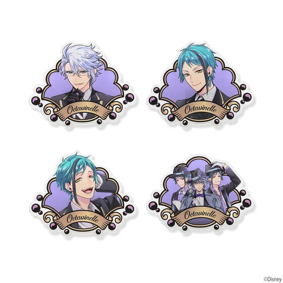 PRE-ORDER : Hapikuro! Disney Twisted Wonderland Uniform Pattern Acrylic Badge (29 random types in total)