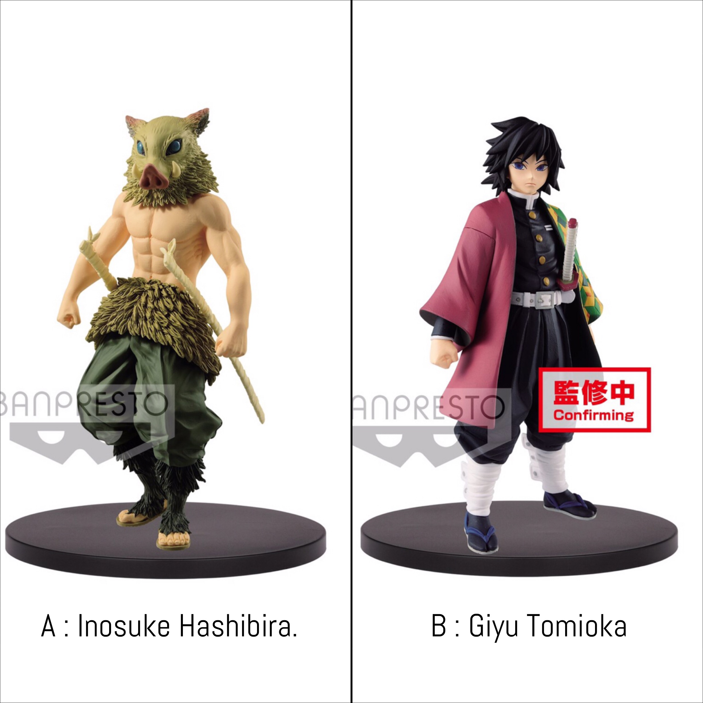 Pre-order : KIMETSU NO YAIBA FIGURE VOL.5 (A:INOSUKE HASHIBIRA / B:GIYU TOMIOKA)
