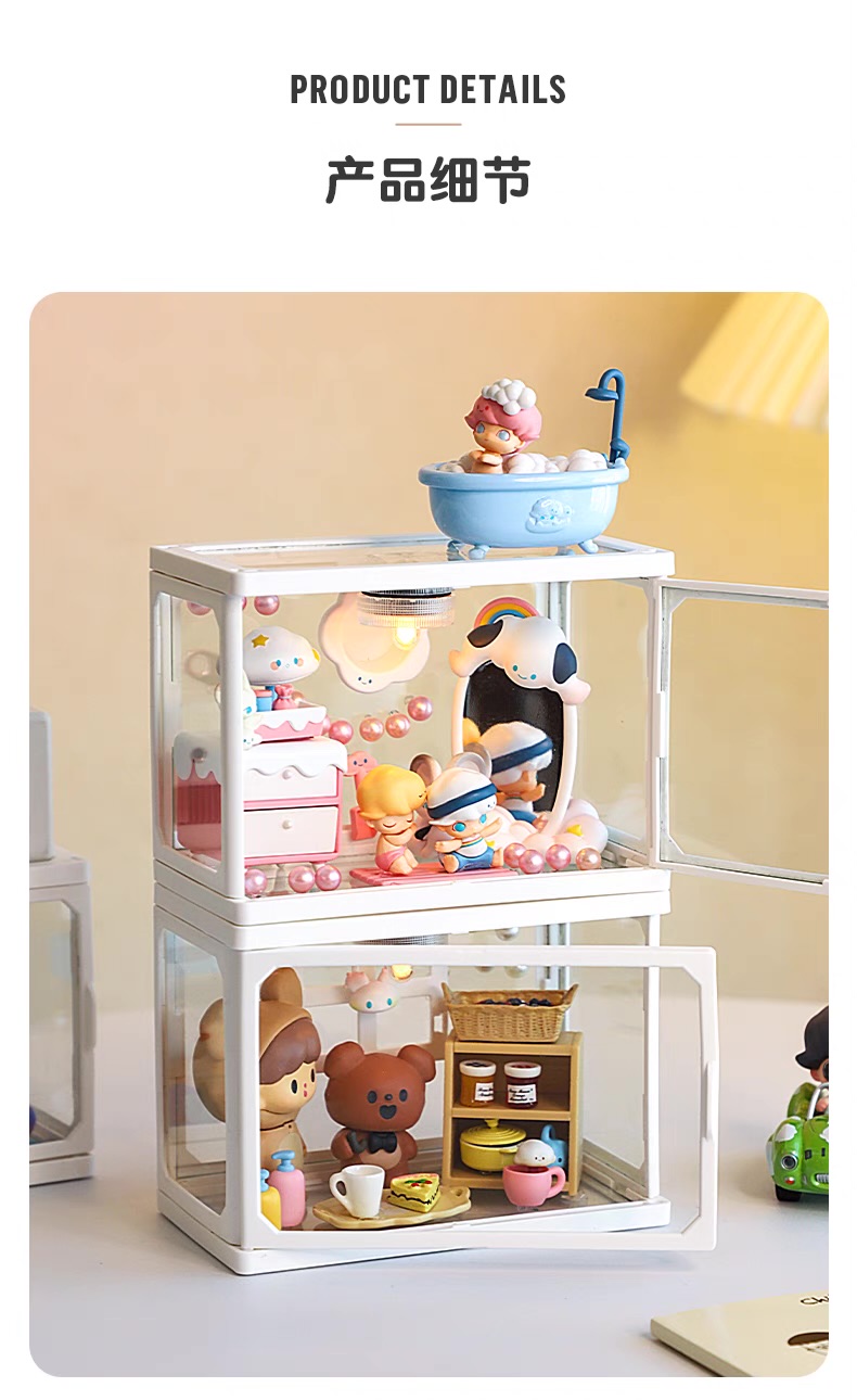 กล่องใส่โมเดล ป้องกันฝุ่น Model Showcase วางซ้อนทับกันได้