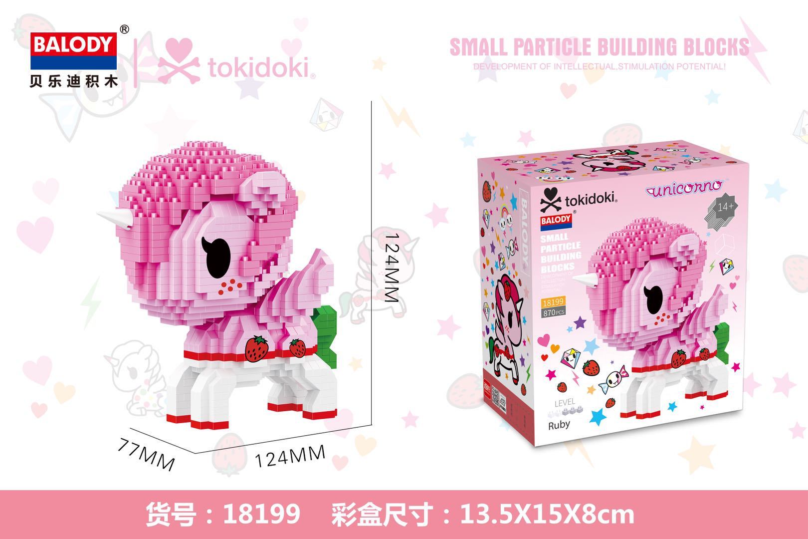 Balody 18190-18191, 18198-18200 Tokidoki Unicorn