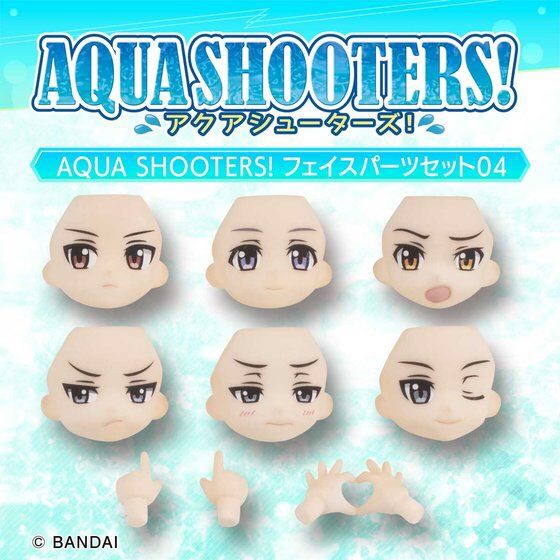 PRE-ORDER : AQUA SHOOTERS! Face Parts Set 04