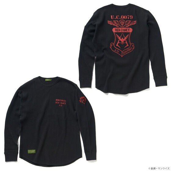 PRE-ORDER : STRICT-G.ARMS "Mobile Suit Gundam" Waffle Long T-shirt with Emblem