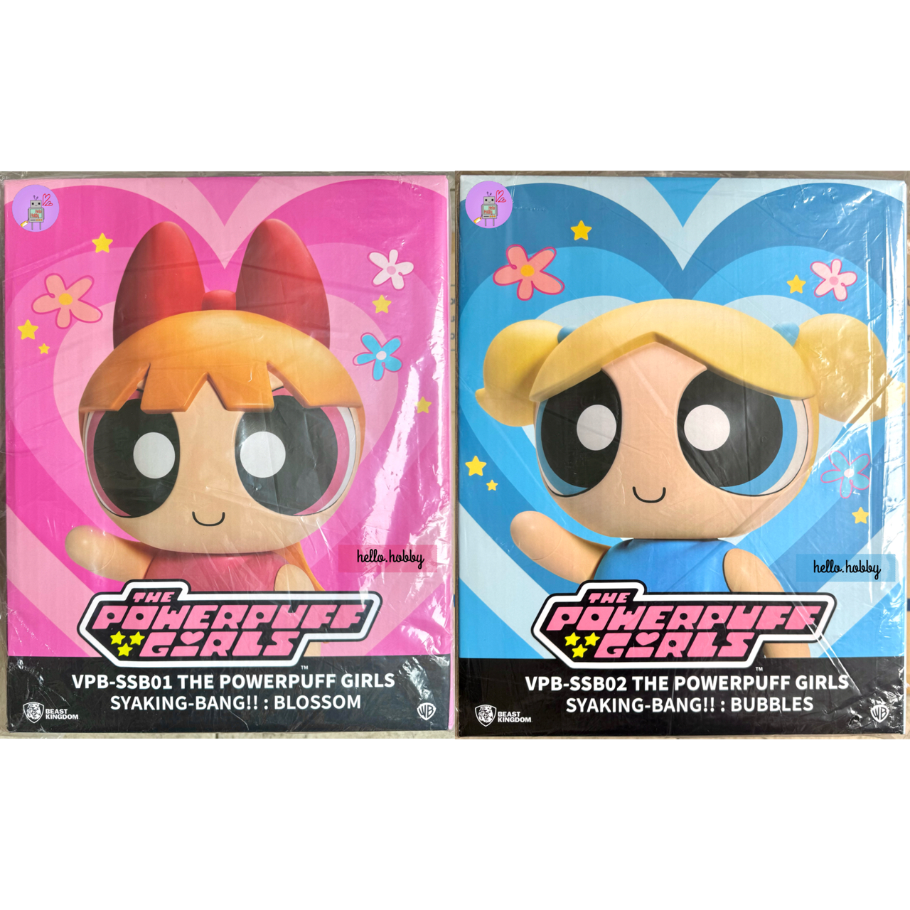 ฟิกเกอร์ กระปุกออมสิน SYAKING-BANG!! The Powerpuff Girls Blossom / Bubbles Piggy Bank by Beast Kingdom