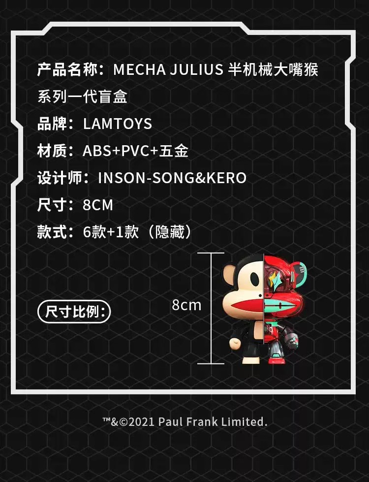 Blind Box - Mecha Julius Paul Frank Collection by Lamtoys (6+1secret)