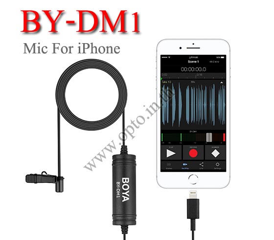 BY-DM1 Boya lavalier Microphone For Mobile iPhone ไมค์หนีบปกเสื้อสำหรับมือถือไอโฟน