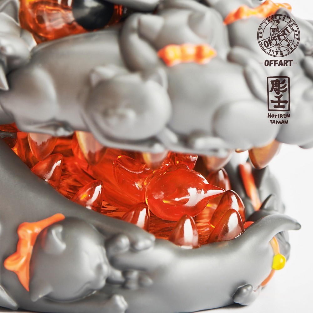 Pre-order : Red Flame Hundred Cats Mini Bust PVC Figure by OFFART x Horiren