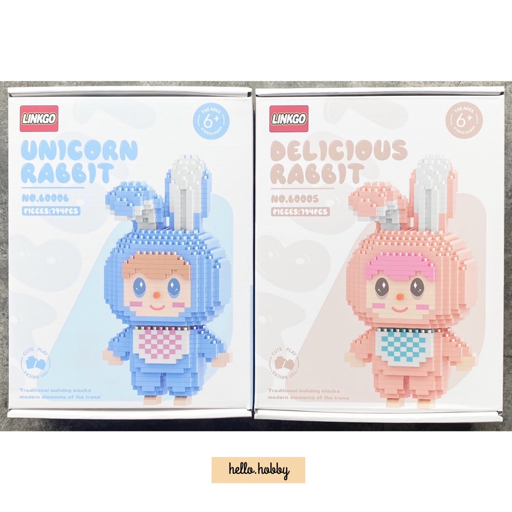 ตัวต่อนาโน Size XXL - Linkgo 60005-60006 - Art Toys - Zzoton Delicious Bunny