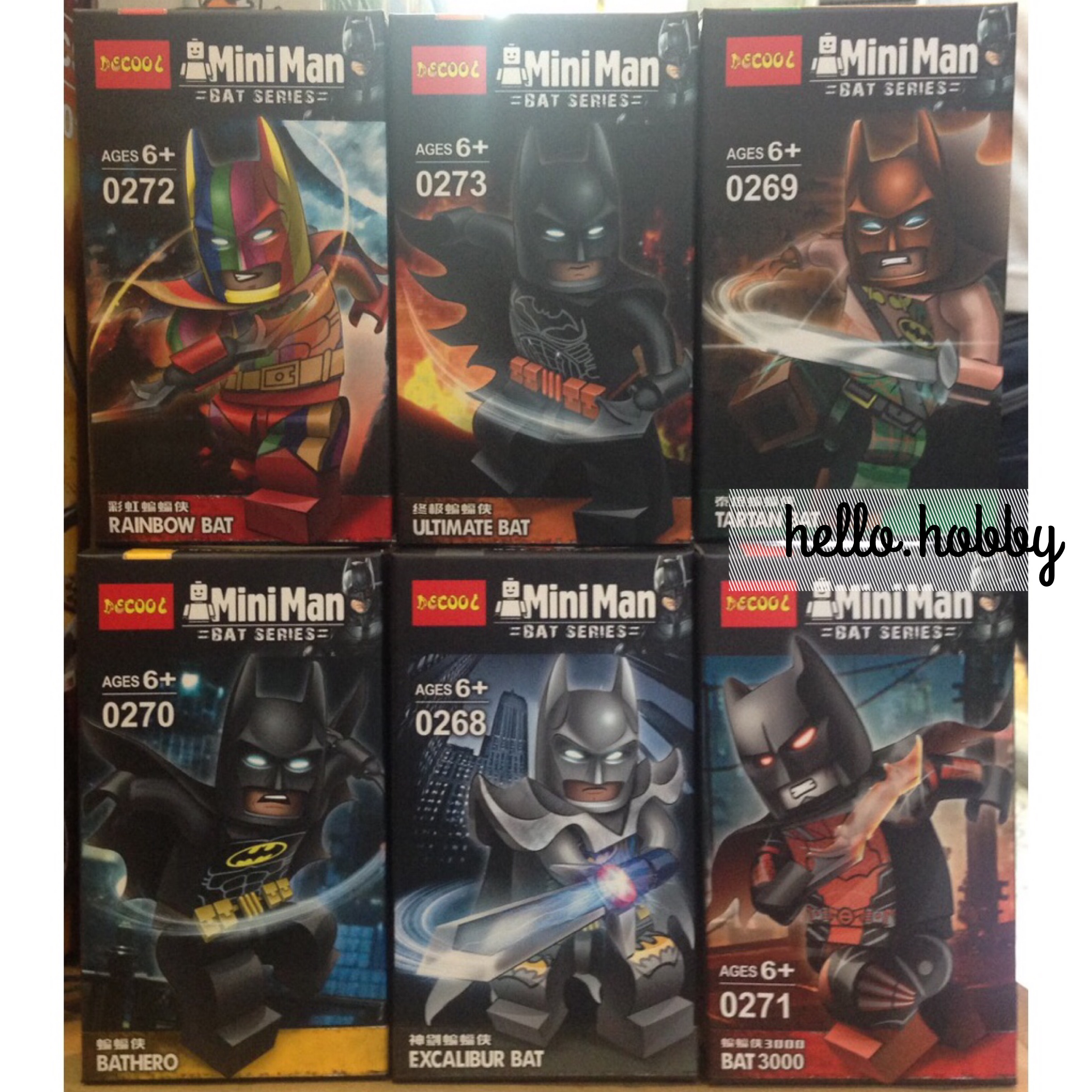 Decool 0268-0273 MiniMan Bat Series Batman Costumes