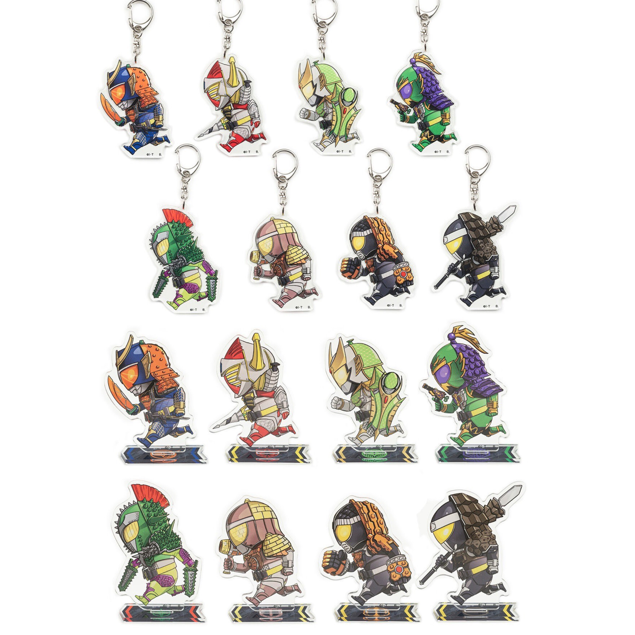 PRE-ORDER : Kamen Rider Gaim Running Deformed Series Acrylic Keychain / Stand (8 types)