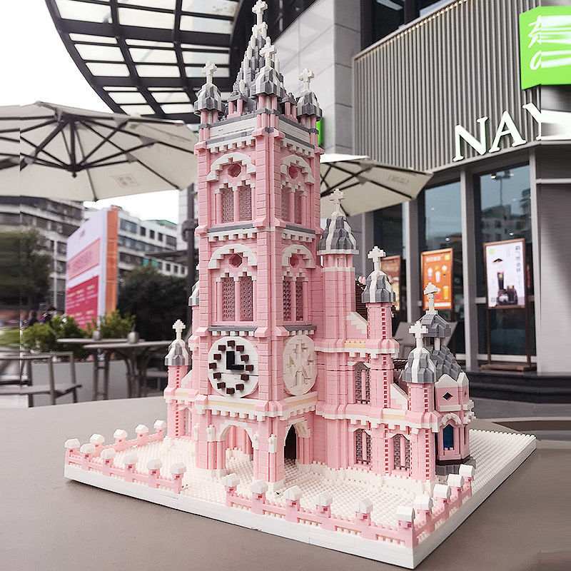 Zhe gao LZ 8052 Ho Chi Minh Pink Church 7017pcs