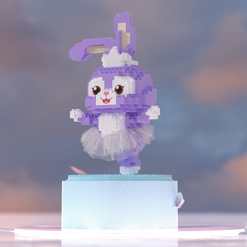 ตัวต่อนาโน กล่องดนตรี Size XL - Gejia 6064 - Disney - Duffy - Stella Lou Ballet Music Box 526pcs