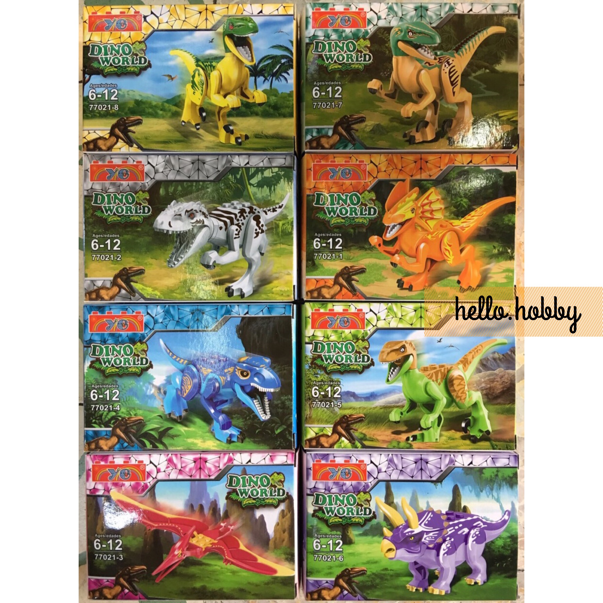YG 77021 1-8 Dinosaur