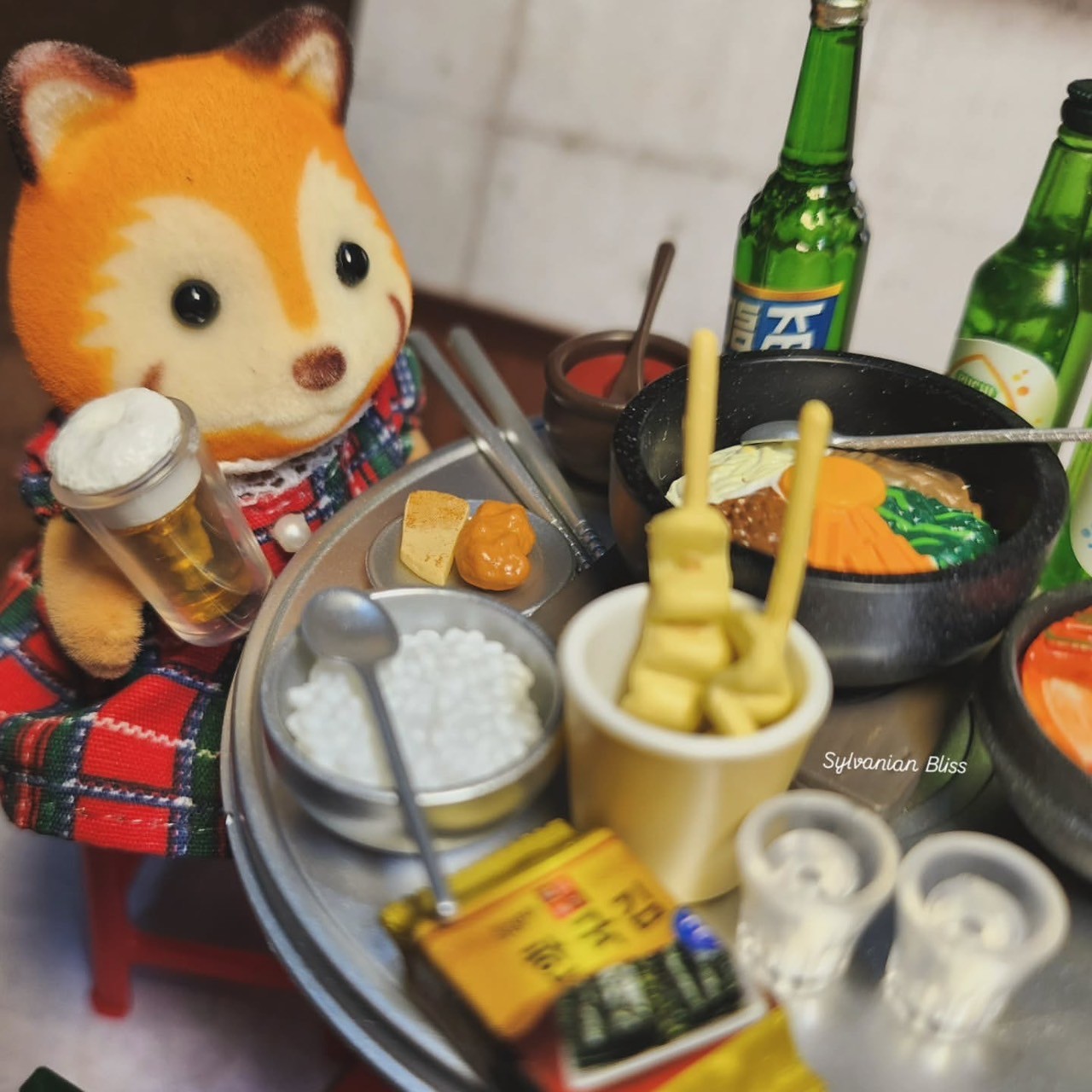 Re-Ment Petit Sample Neon and Romance Korean Food Night Stall by Re-Ment (Set of 8)