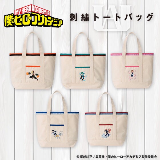 PRE-ORDER : My Hero Academia Embroidery Tote Bag (5 types in total)