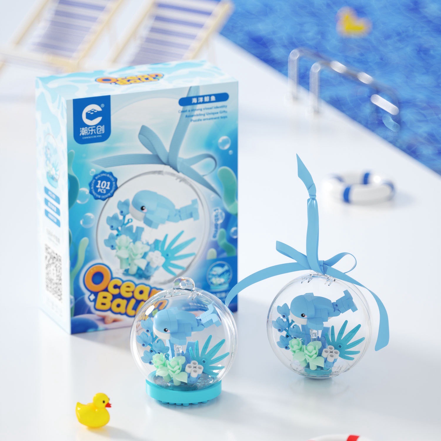ตัวต่อนาโนสัตว์ทะเลจิ๋ว - CLC - The Ocean Ball Building Blocks (มีไฟ)