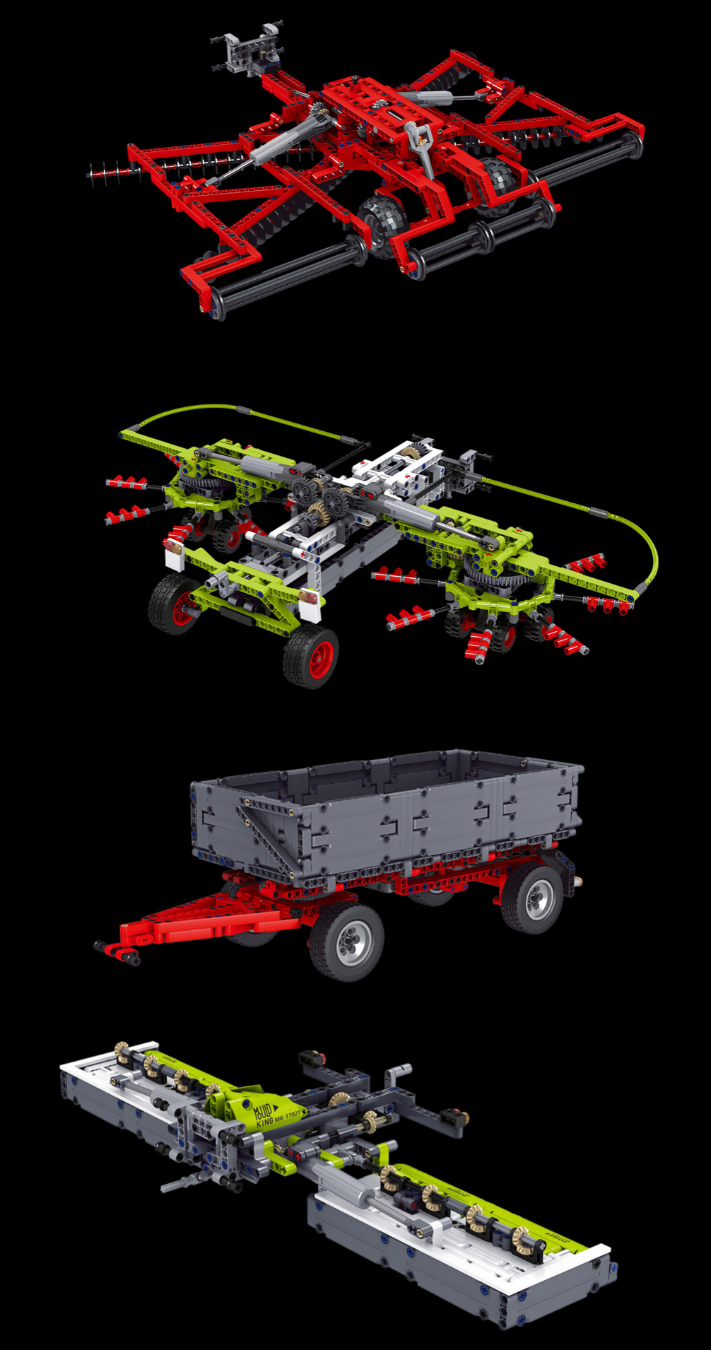 Mould king 17021 Tractor Fastrac 4000er series with RC 3098pcs