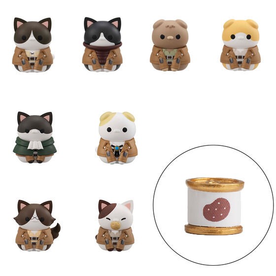 PRE-ORDER : MEGA CAT PROJECT Attack on Titan Nyanko Survey Corps Gathering Nyan! Set [Limited Benefits: Special Cat Can Mascot]