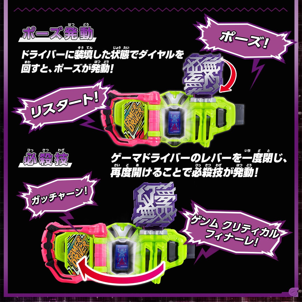 Masked Rider Ex-Aid - Kamen Rider Genm DX Genm Musou Gashat + Thousand Ark & Dan Kuroto Progrise Key Set by Premium Bandai (Limited)
