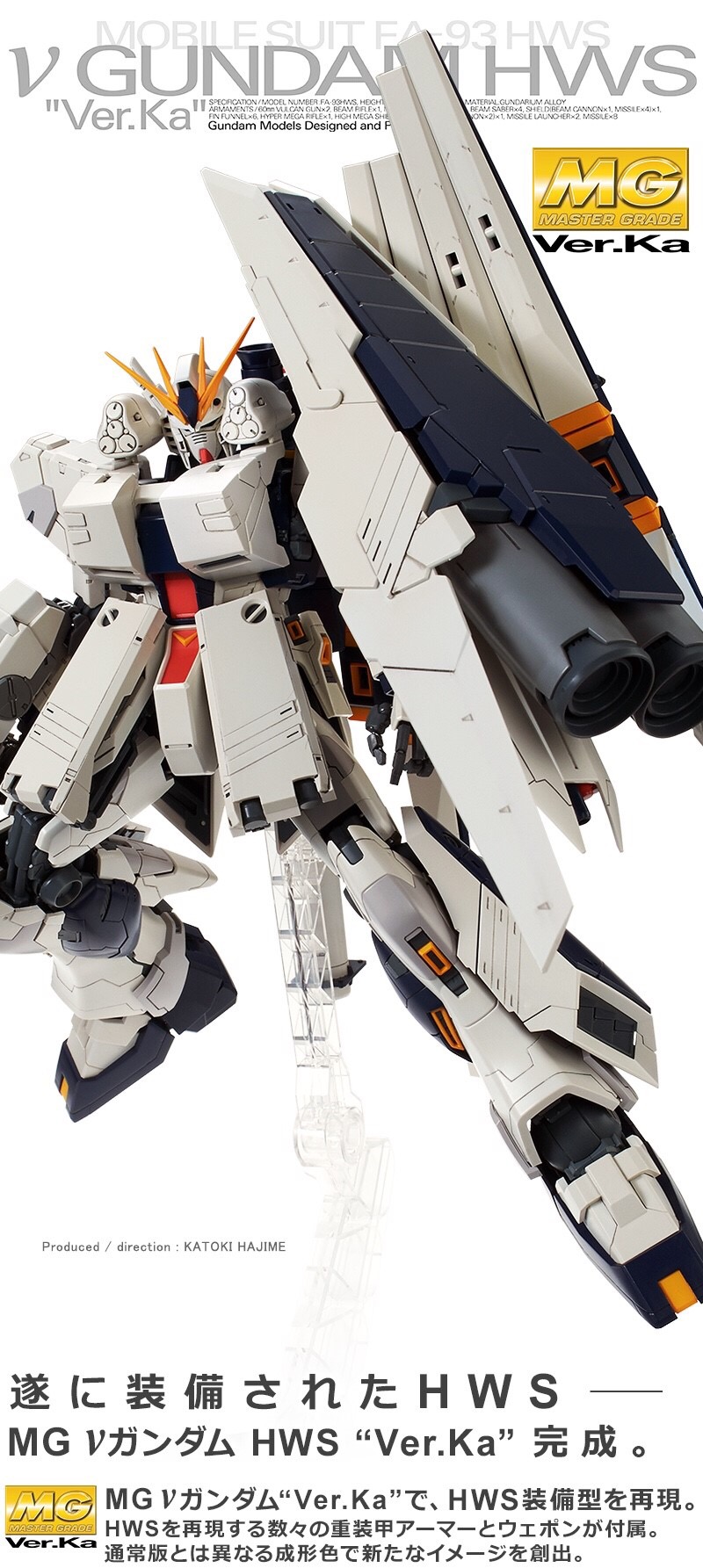 PRE-ORDER : MG 1/100 NU GUNDAM HWS VER.KA PLASTIC MODEL