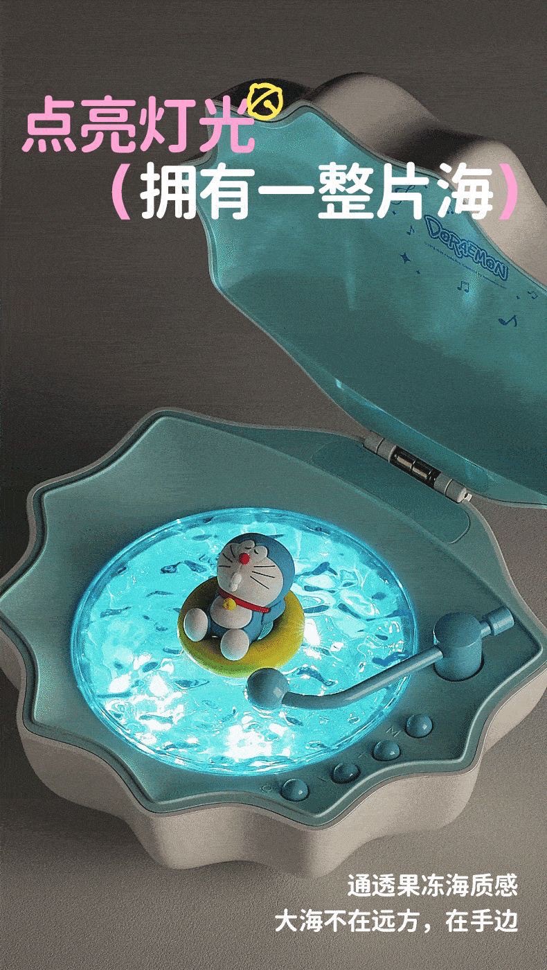 ร้าน🇹🇭 พร้อมส่ง✨ ลำโพงบลูทูธโดเรม่อน มีไฟ ลิขสิทธิ์แท้ Doraemon Shell Lamp Speaker