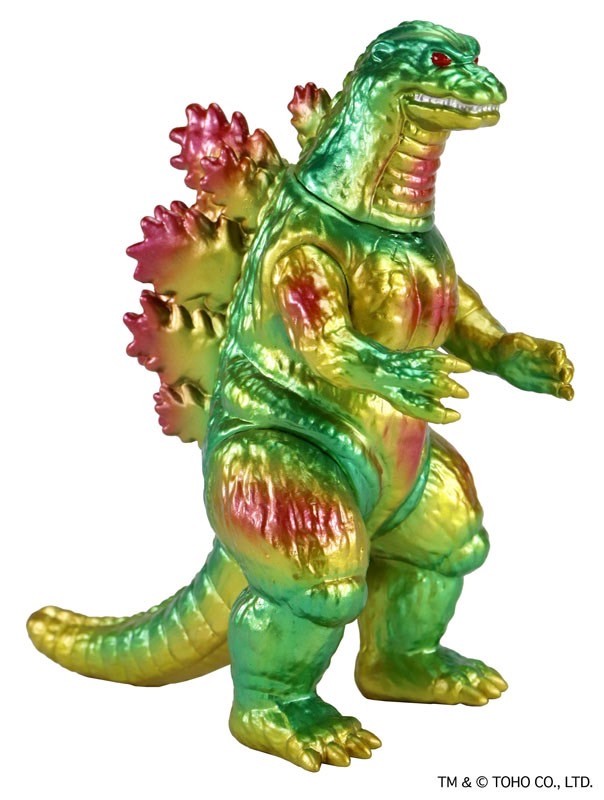 Godzilla - CCP Middle Size Series Vol.11 Godzilla (1995) Lime Green Metallic Ver. Soft Vinyl by CCP (Lot JP)
