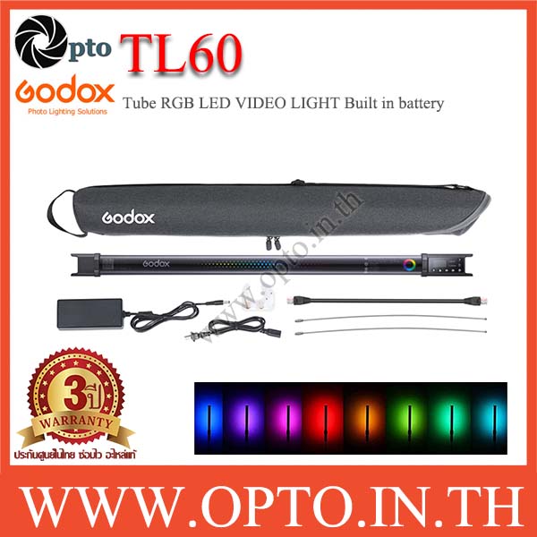 TL60 Godox Tube RGB LED VIDEO LIGHT Built in battery ไฟต่อเนื่องแบบพกพา ถ่ายรูป ถ่ายวีดีโอ