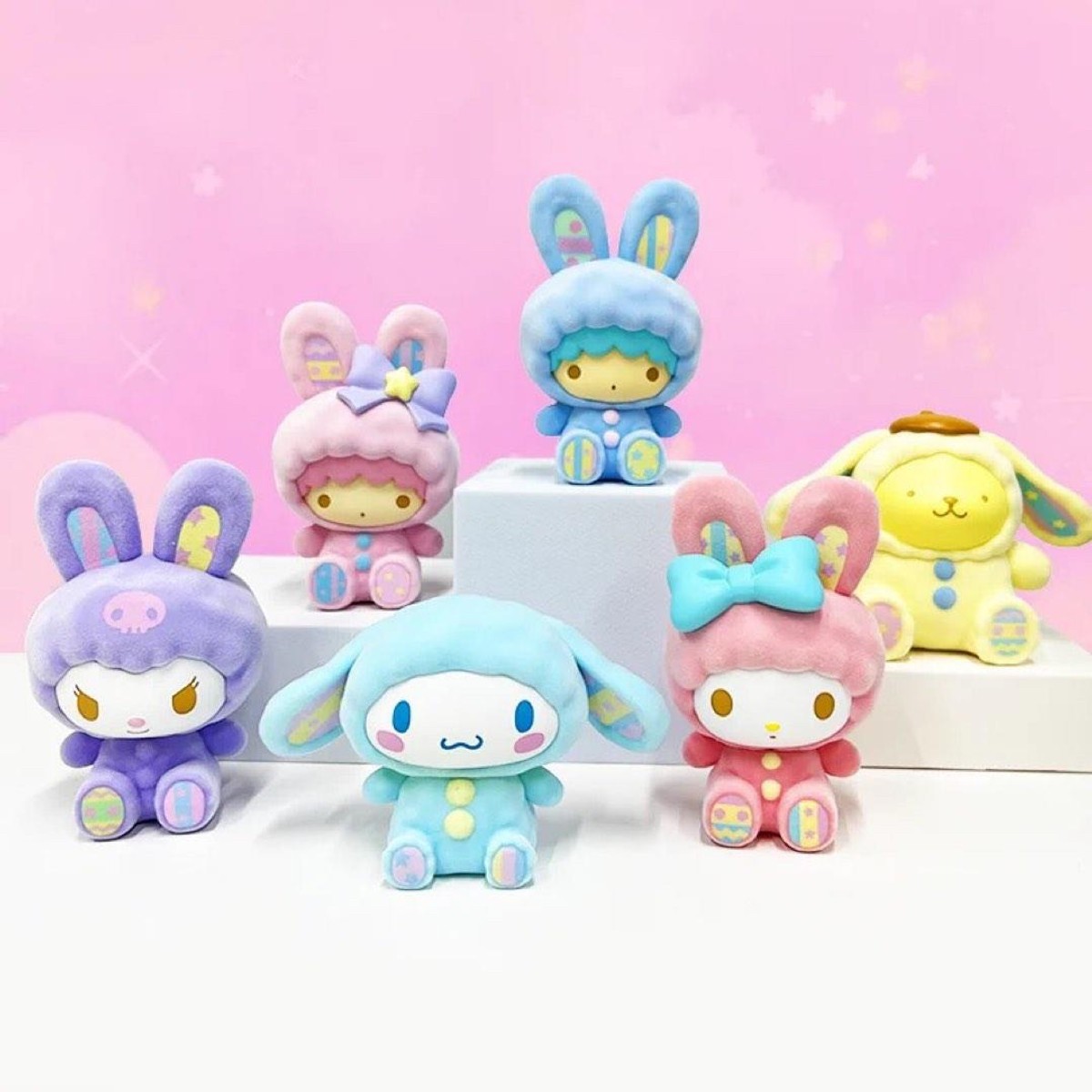 Sanrio Characters Rabbit Flocking Series by Miniso (Set of 6)