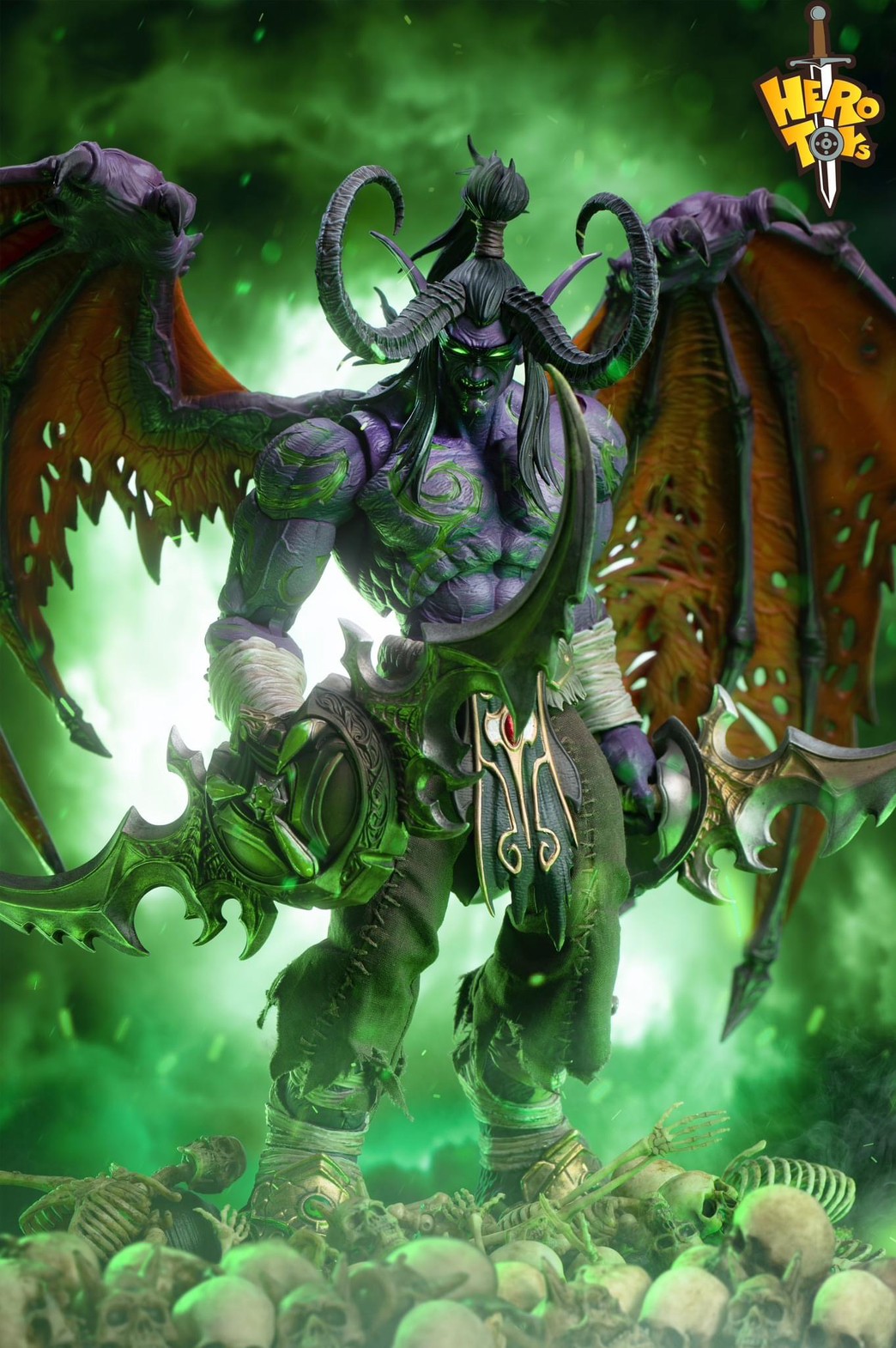 Pre-order : World of Warcraft 1/10 Demon Hunter Illidan Stormrage Action Figure by Hero Toys