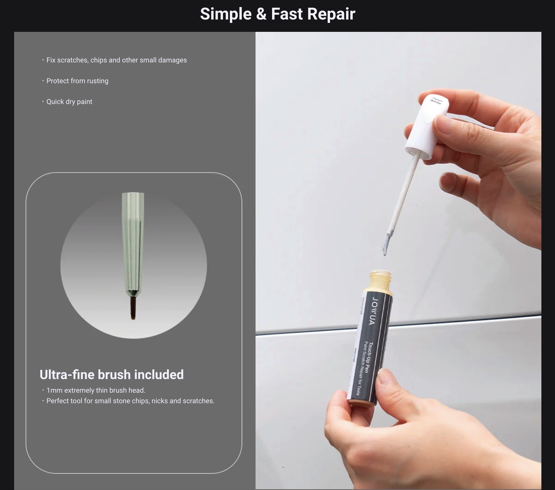 ส่งจาก กทม Jowua Touch-up Paint for Tesla Model 3 Model Y Model Y Juniper Model 3 High land สีแต้มรถ