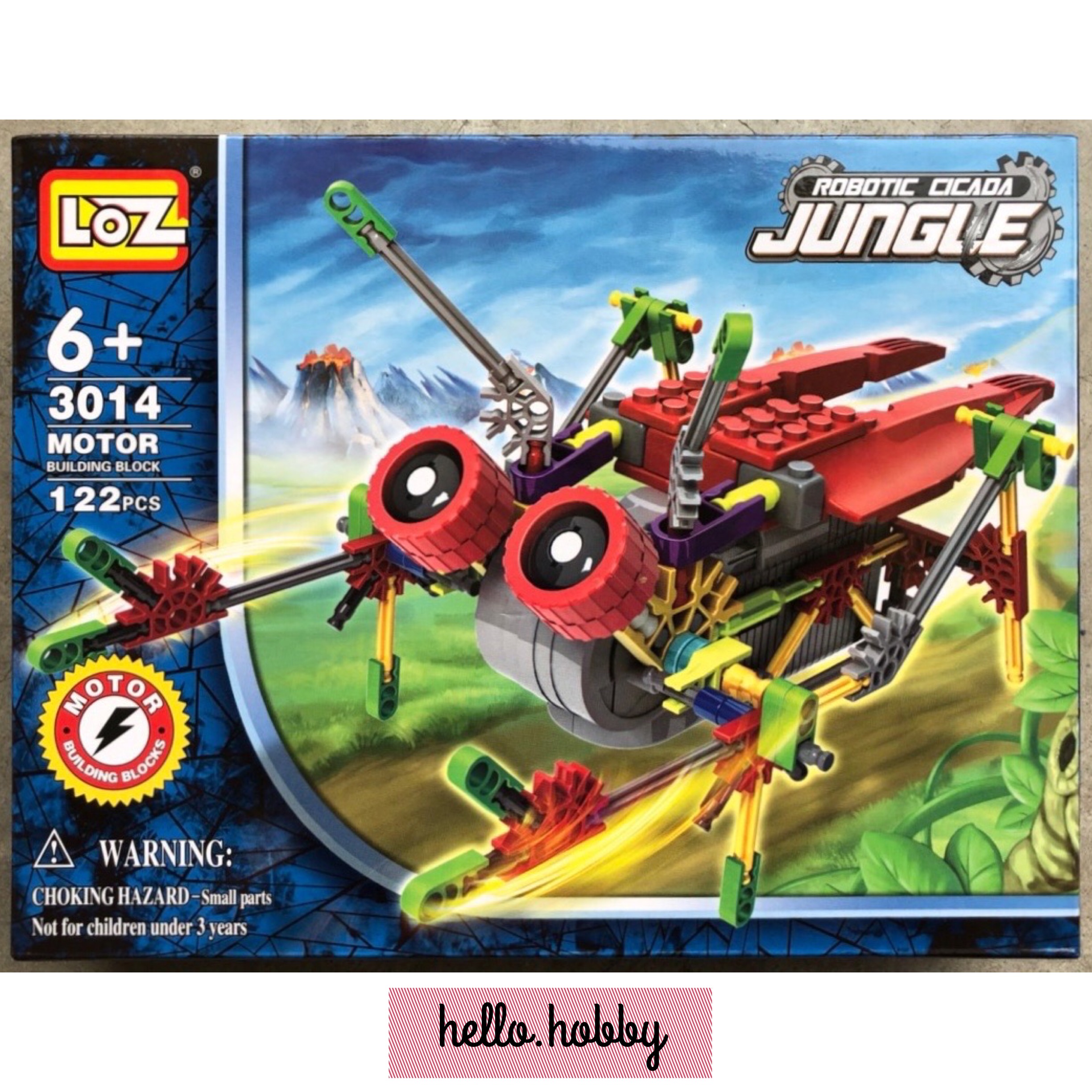 LOZ 3014 Robotic Jungle Cicada 122pcs (มีมอเตอร์เดินได้)