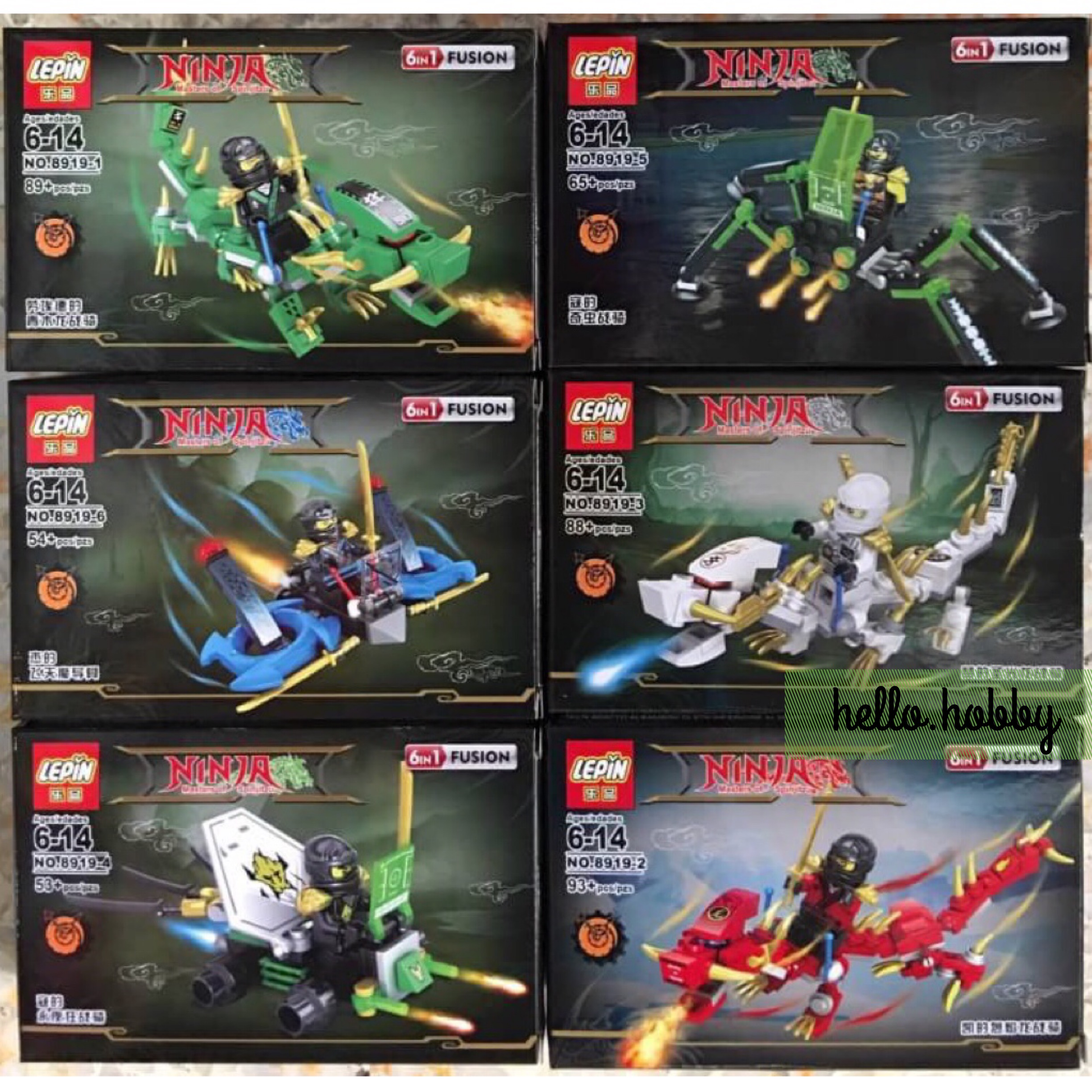 Lepin 8919 1-6 Ninjago