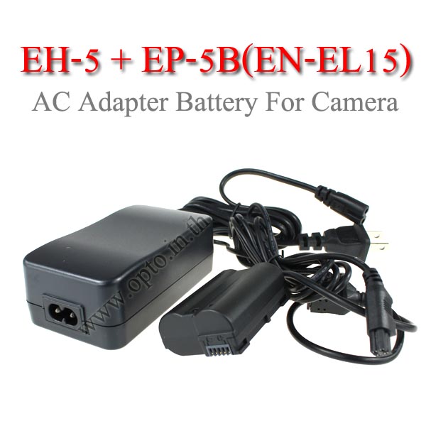 EH-5 + EP-5B AC Adapter Battery EN-EL15 for NikonCamera D810 D800 D600 D7200แบตเตอรี่แบบเสียบปลั๊กไฟ