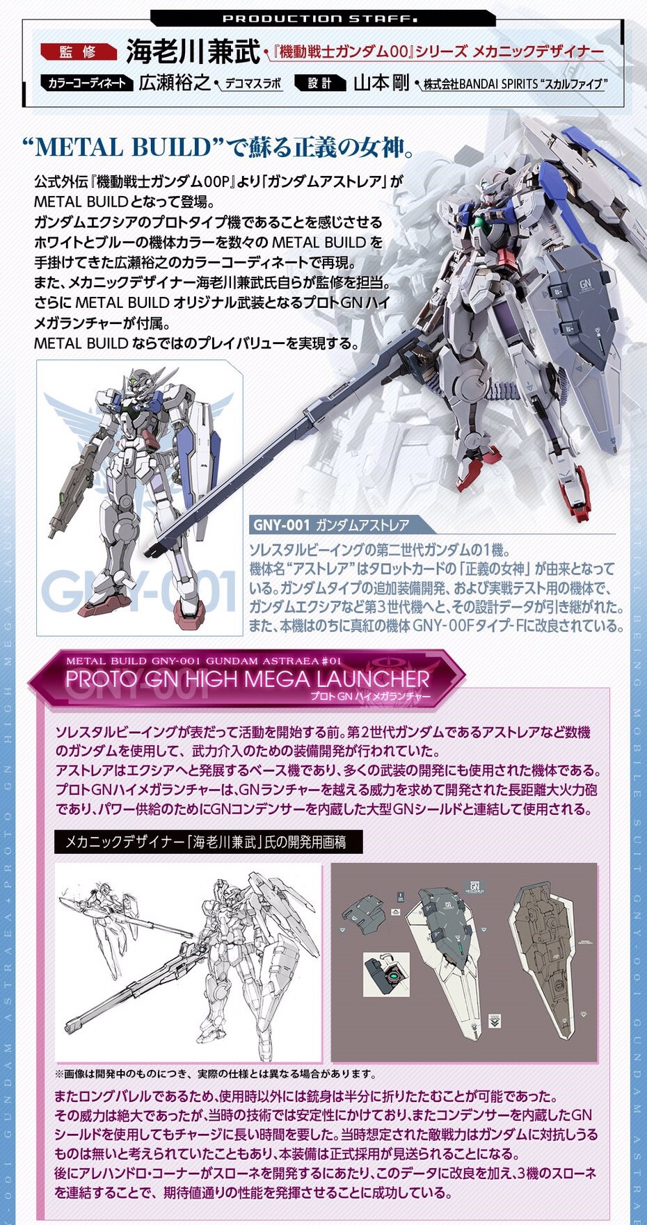 PRE-ORDER : METAL BUILD GUNDAM ASTRAEA PROTO GN HIGH MEGA LAUNCHER
