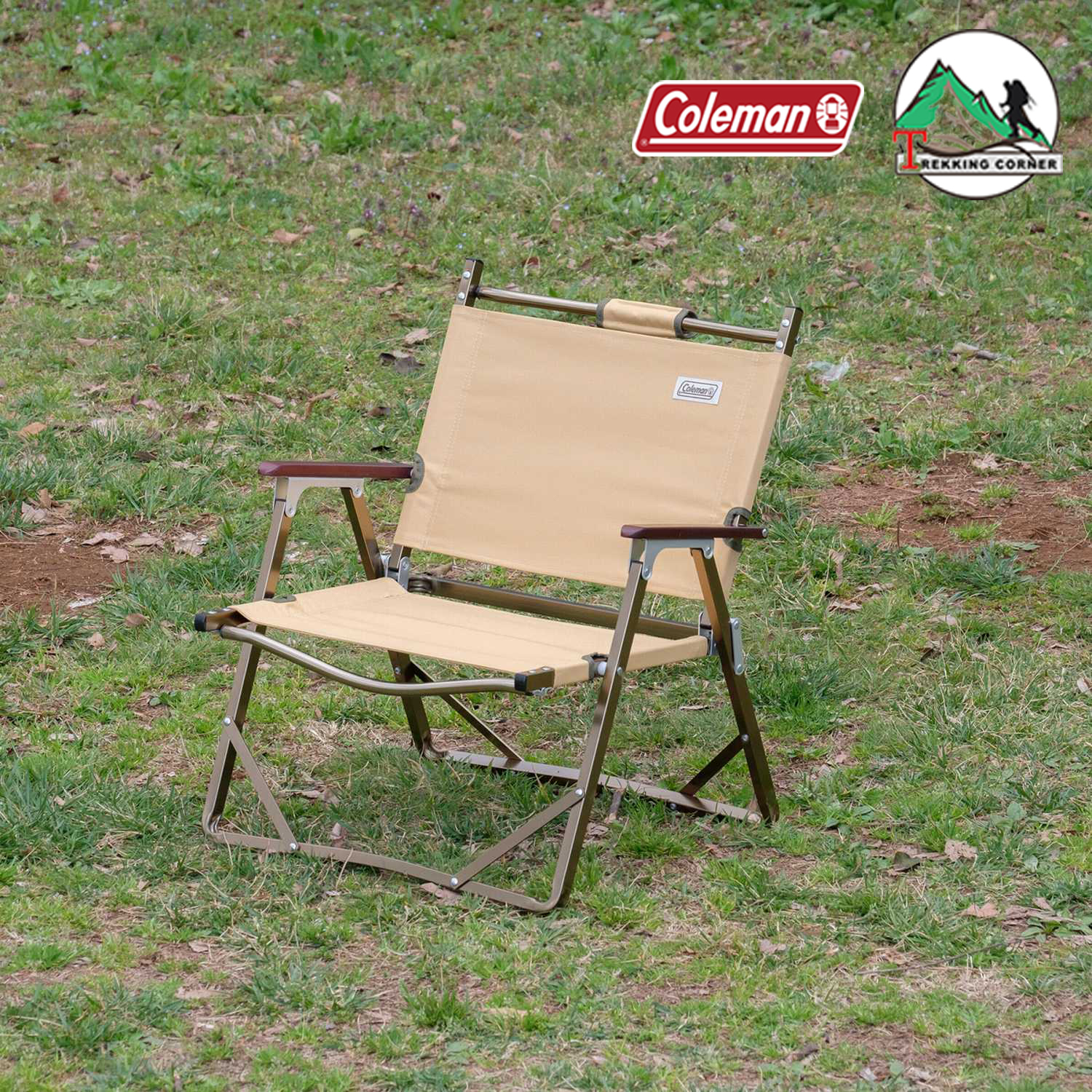 Coleman Fireplace Folding Chair Beige